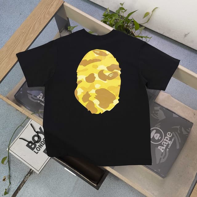 YupooPA Bape Yellow Camo T-Shirt REPS Clothing Black White | Yupoo image 4