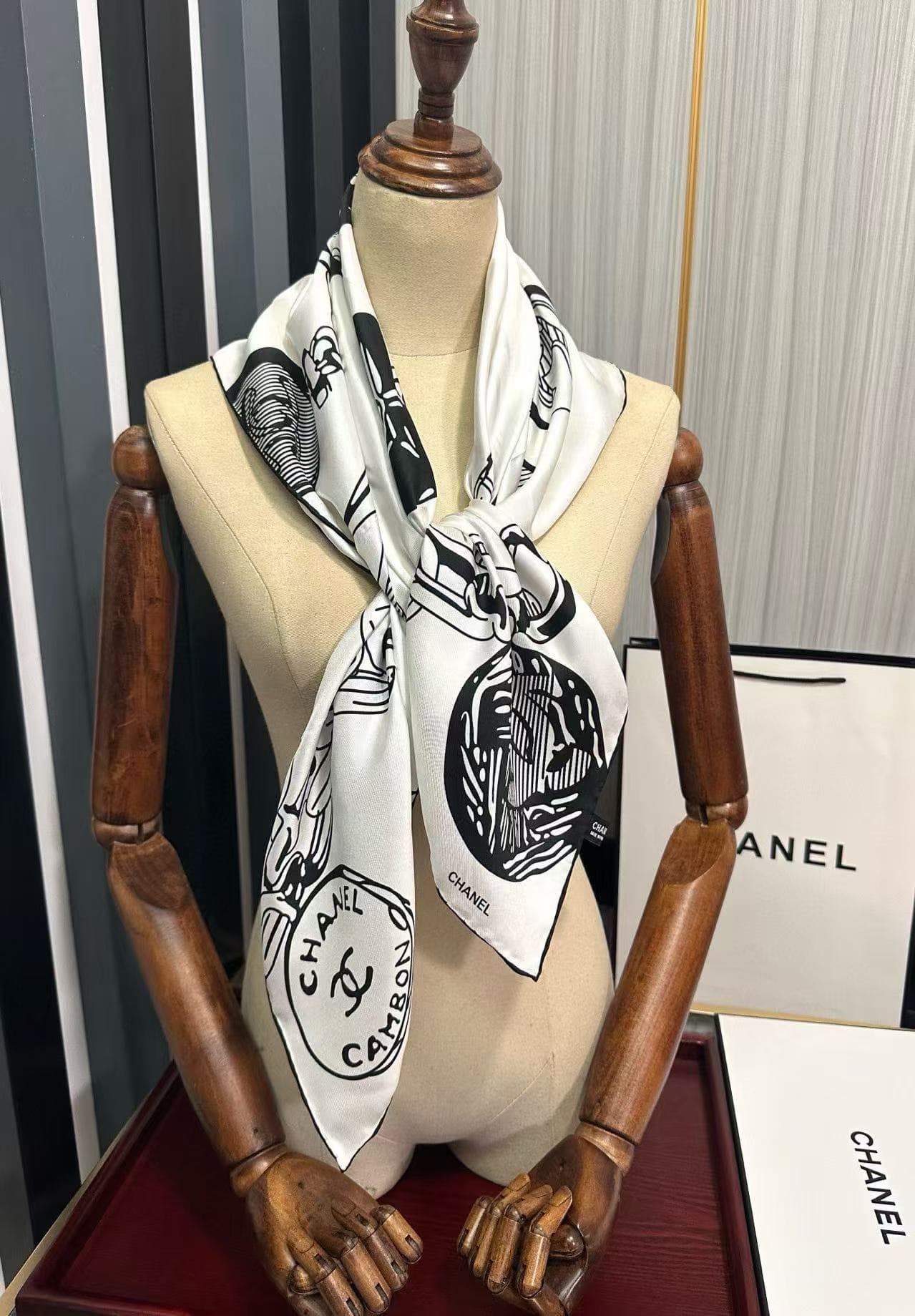 YUPOO Chanel Silk Scarf Luxury Accessory image 9