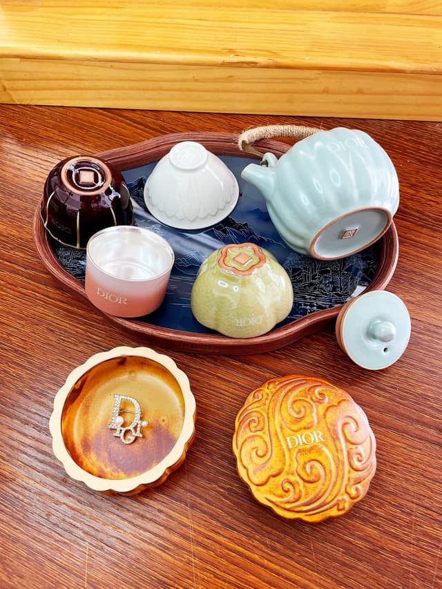 YUPOO Dior Luxury Tea Set Gift Chinese ancient style | Rep Home Decor image 6