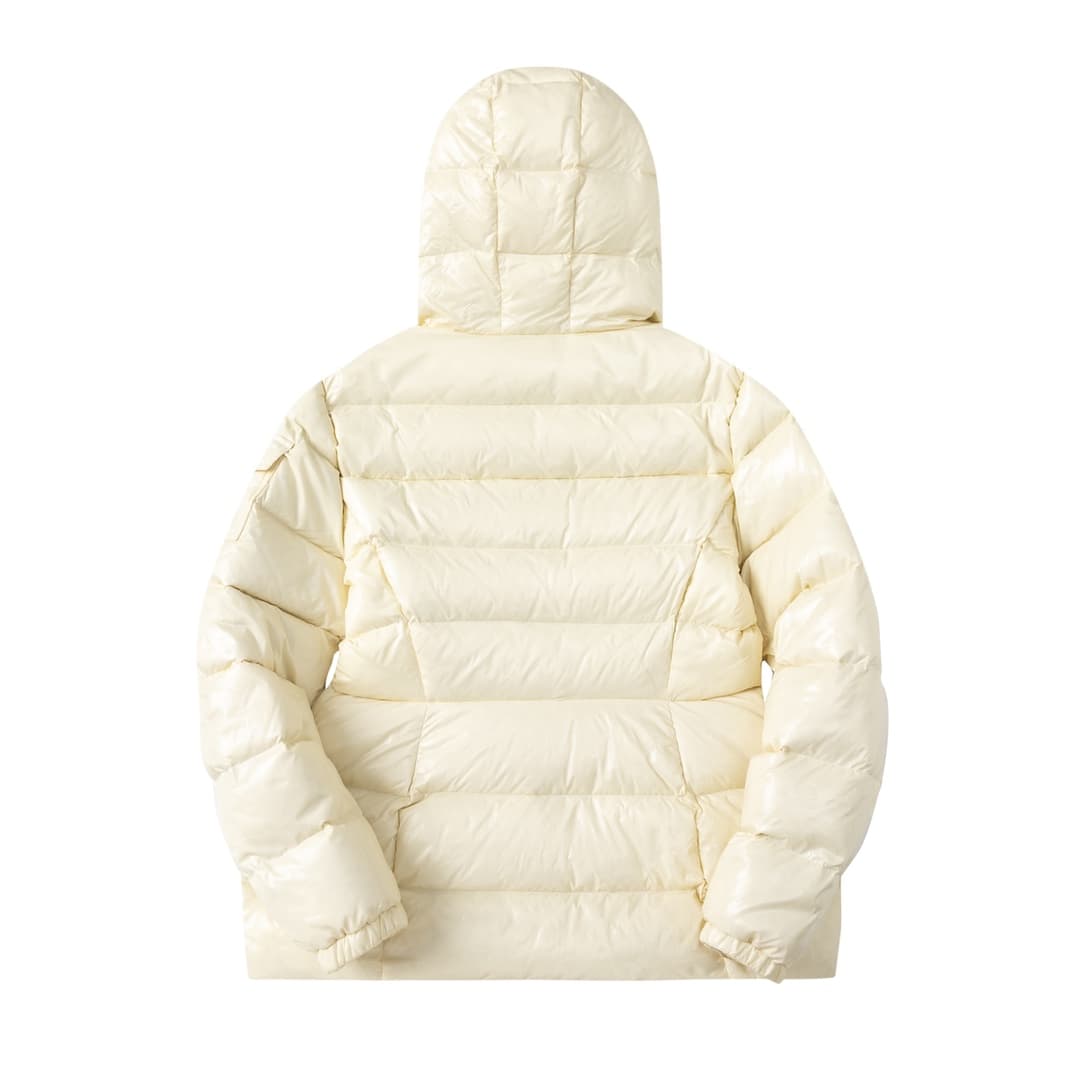 YUPOO Moncler Hooded Short Down Jacket Light Beige image 2