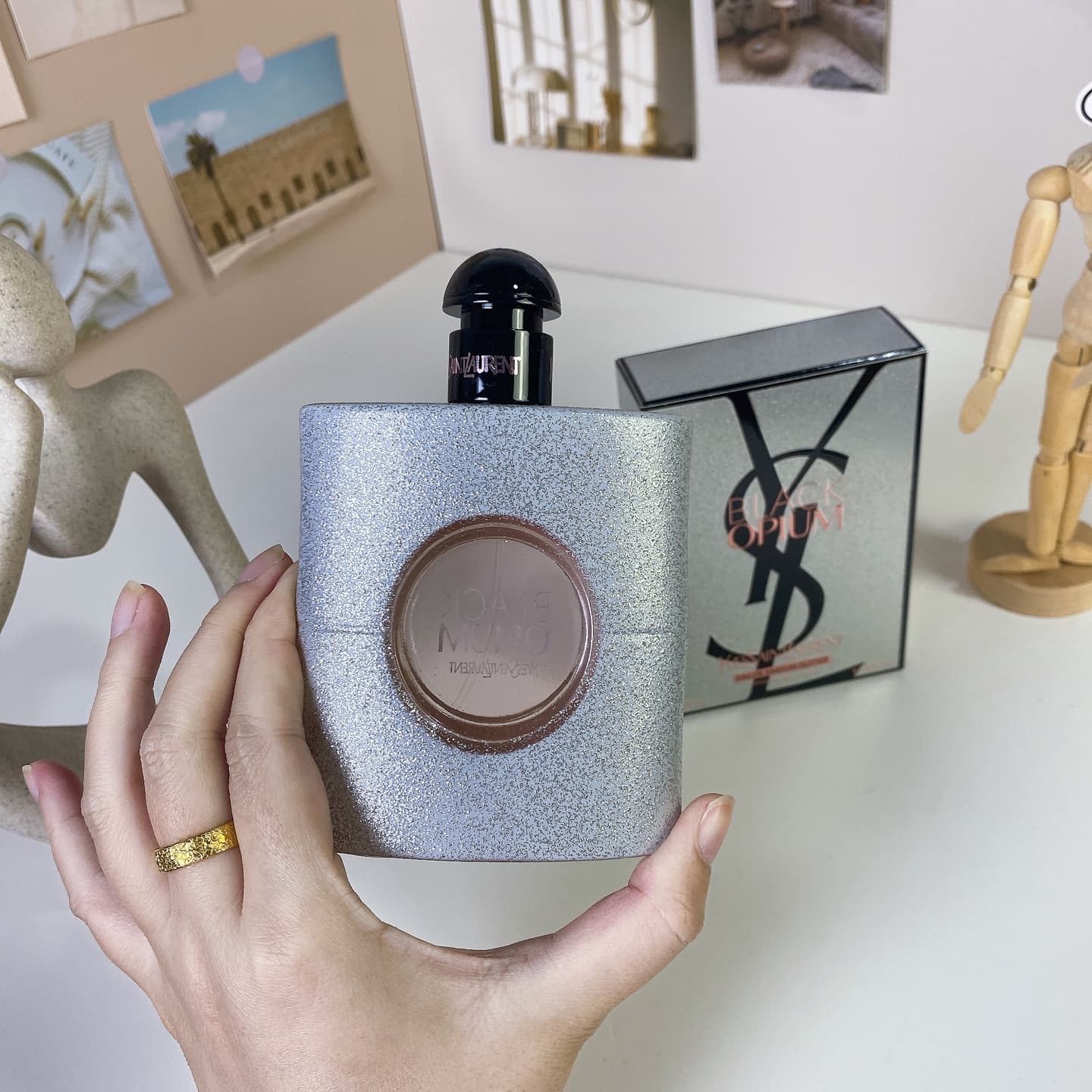 YUPOO YSL Luxury brand perfume Black Black Opium Glitter image 4