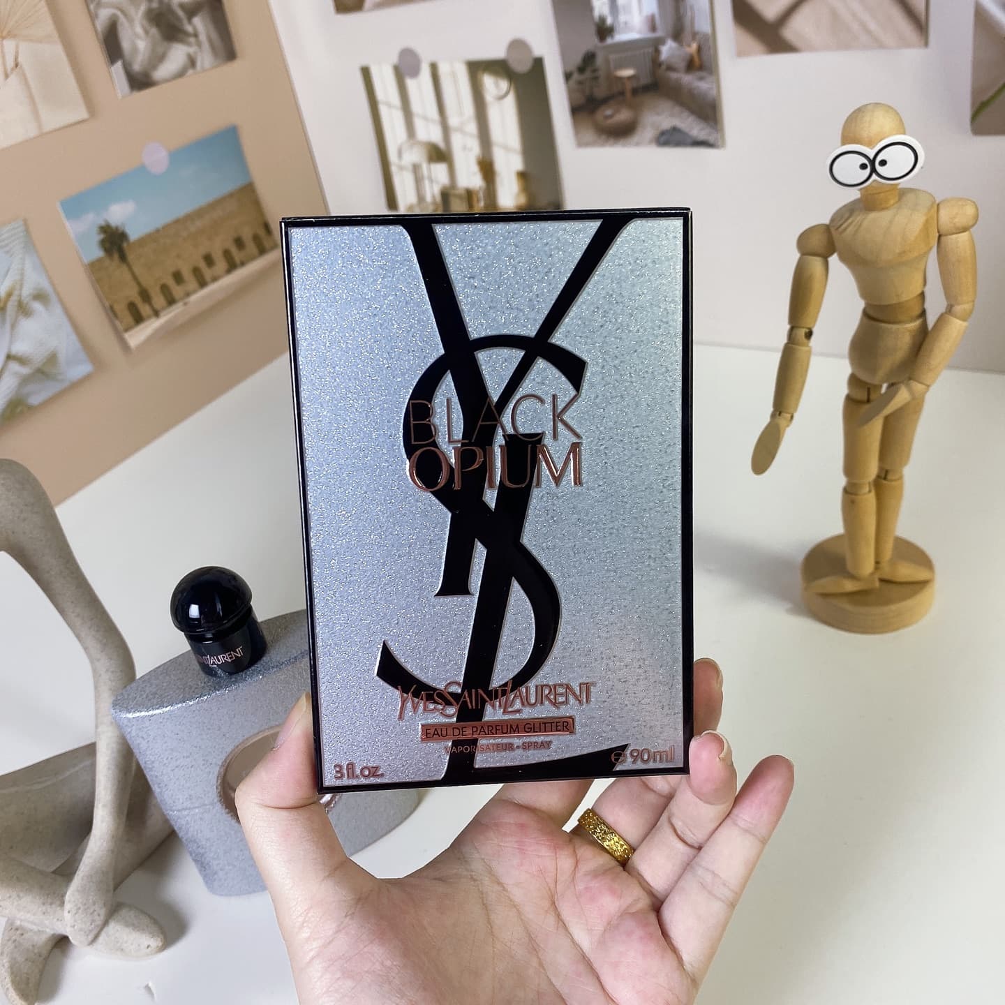 YUPOO YSL Luxury brand perfume Black Black Opium Glitter image 5