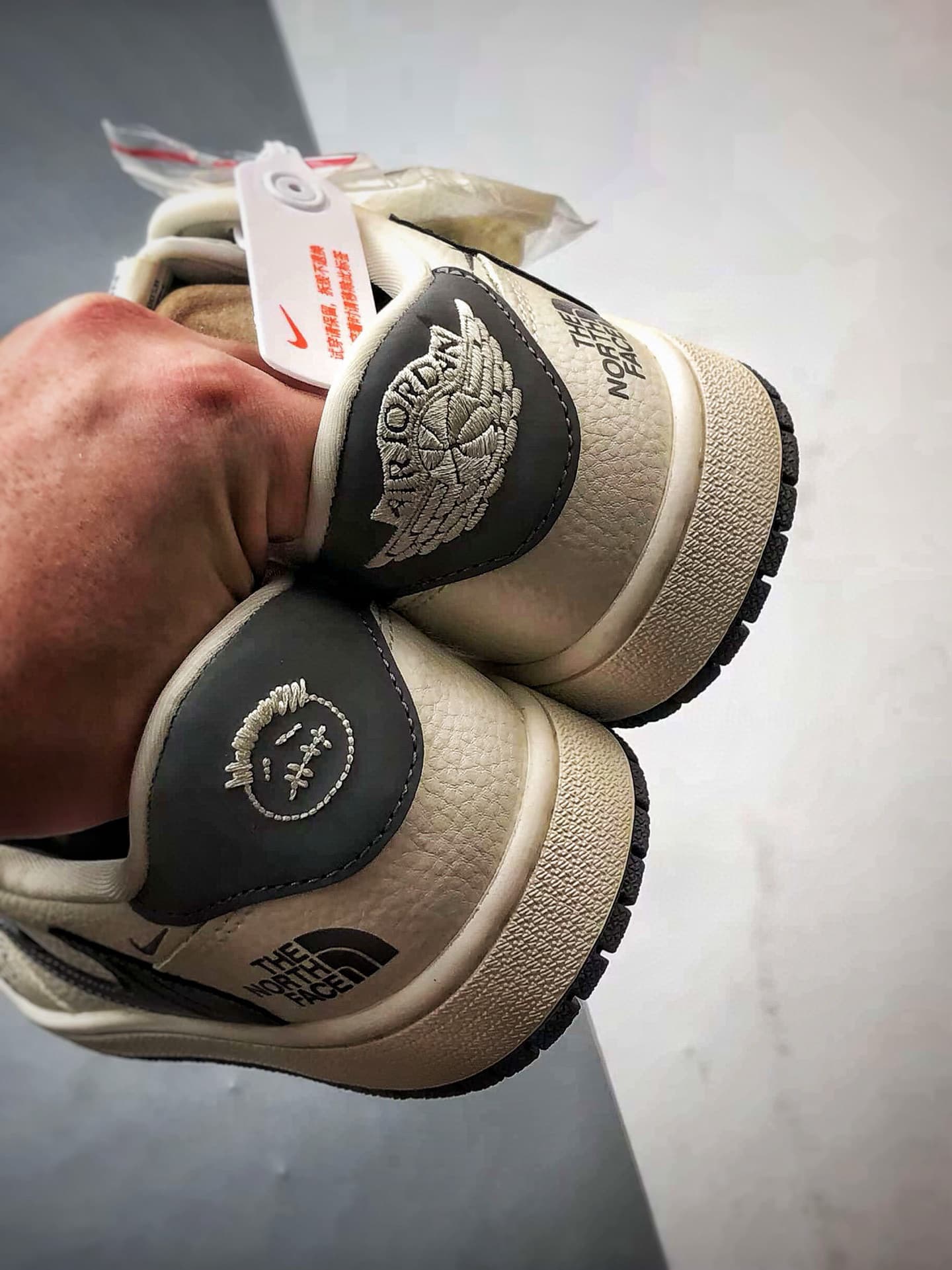 Yupoo AJ1 Low OG Inspired Sneakers - Custom Grey/White image 8