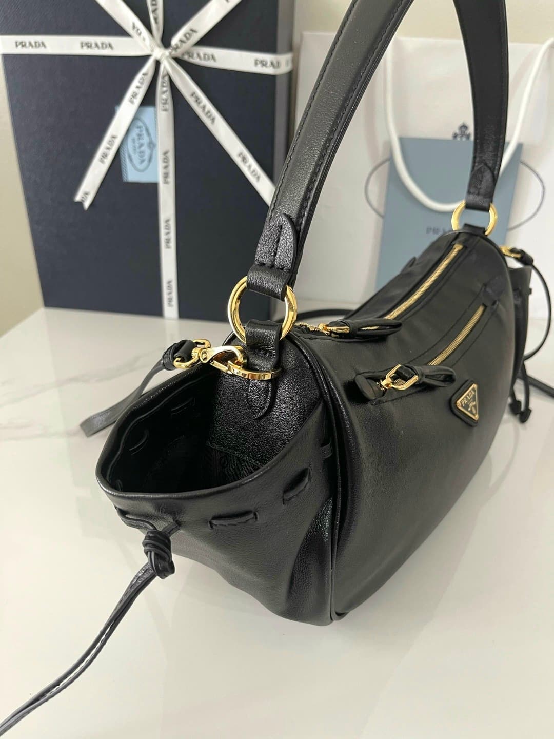Yupoo Bag | Rep Bag Prada 1BC296 Hobo Bag – Black image 7