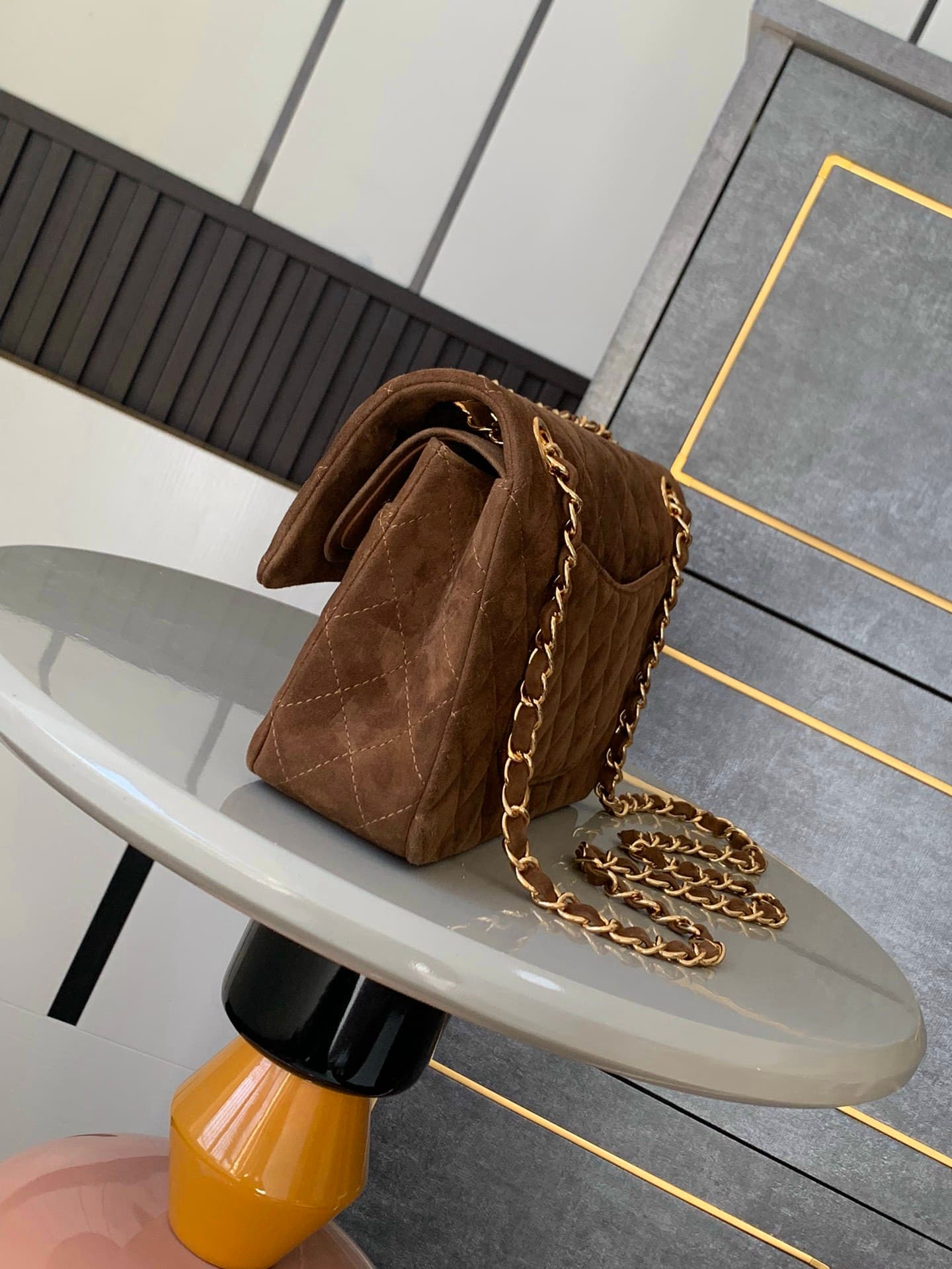 Yupoo Chanel 2.55 / CF Suede Flap Bag – Brown image 2