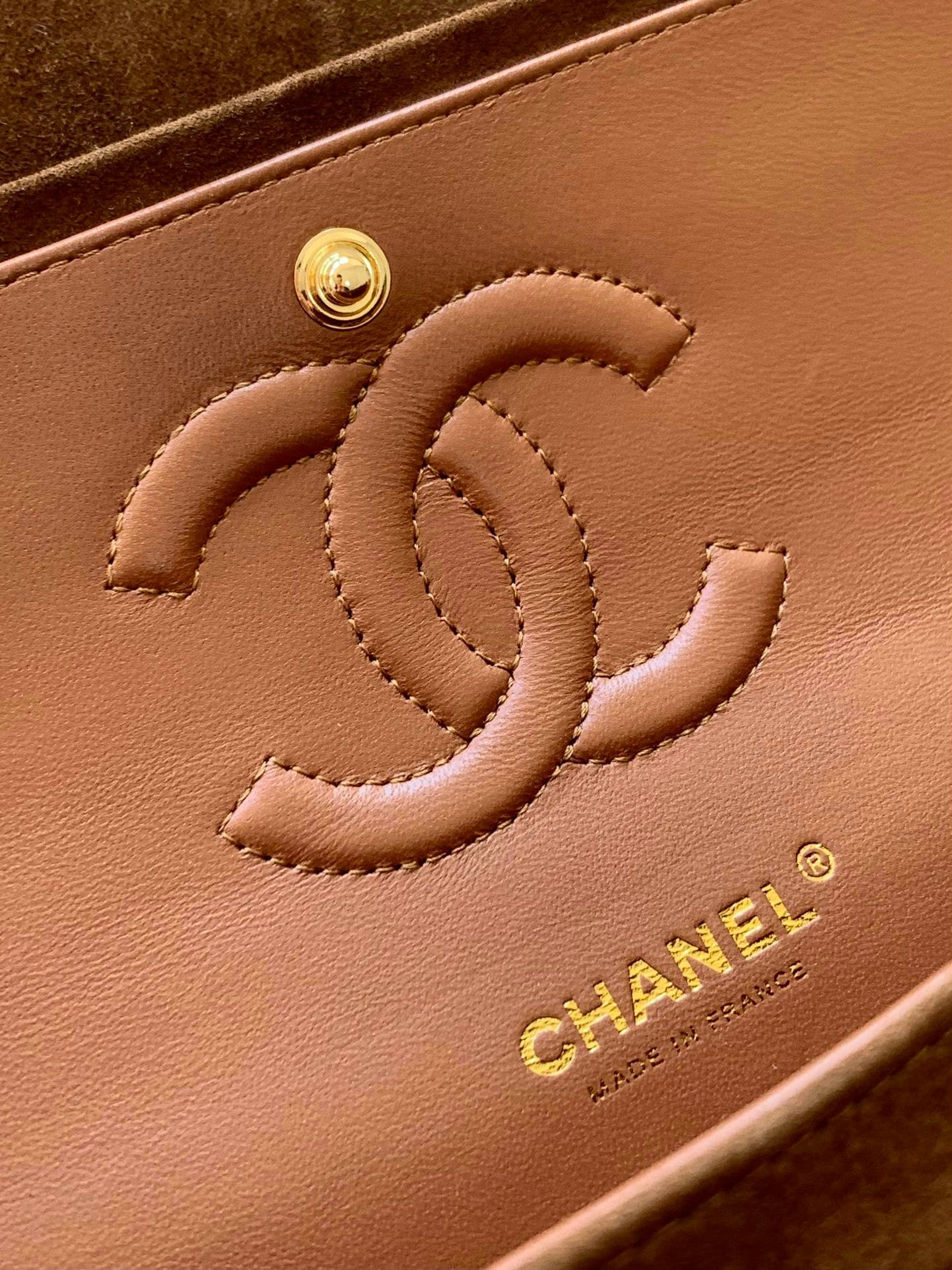 Yupoo Chanel 2.55 / CF Suede Flap Bag – Brown image 3