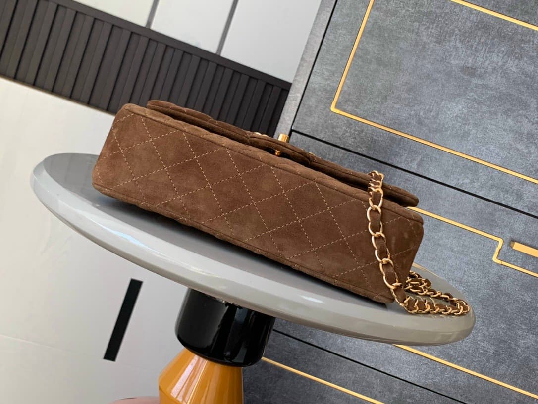 Yupoo Chanel 2.55 / CF Suede Flap Bag – Brown image 8