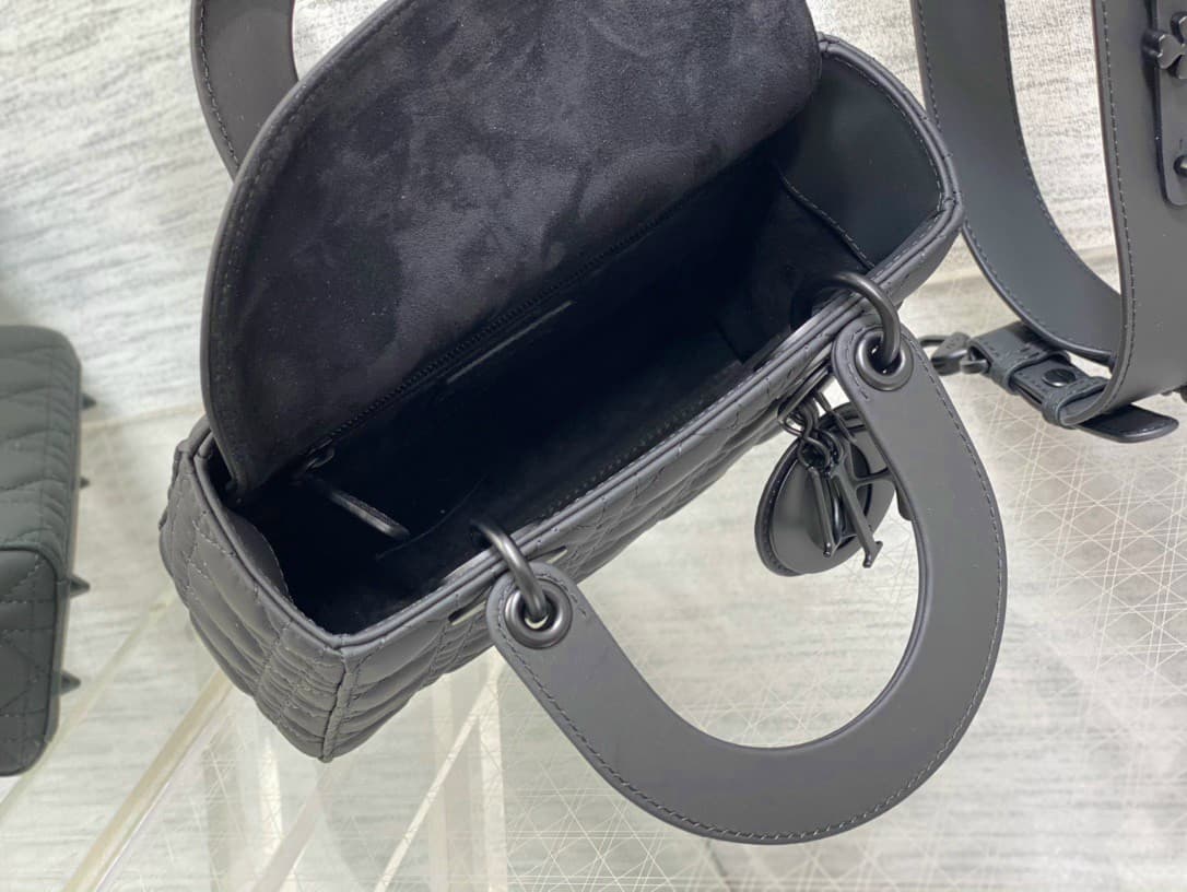 Yupoo Dior Lady 20cm Matte Black Flap Bag Yupoo album image 8