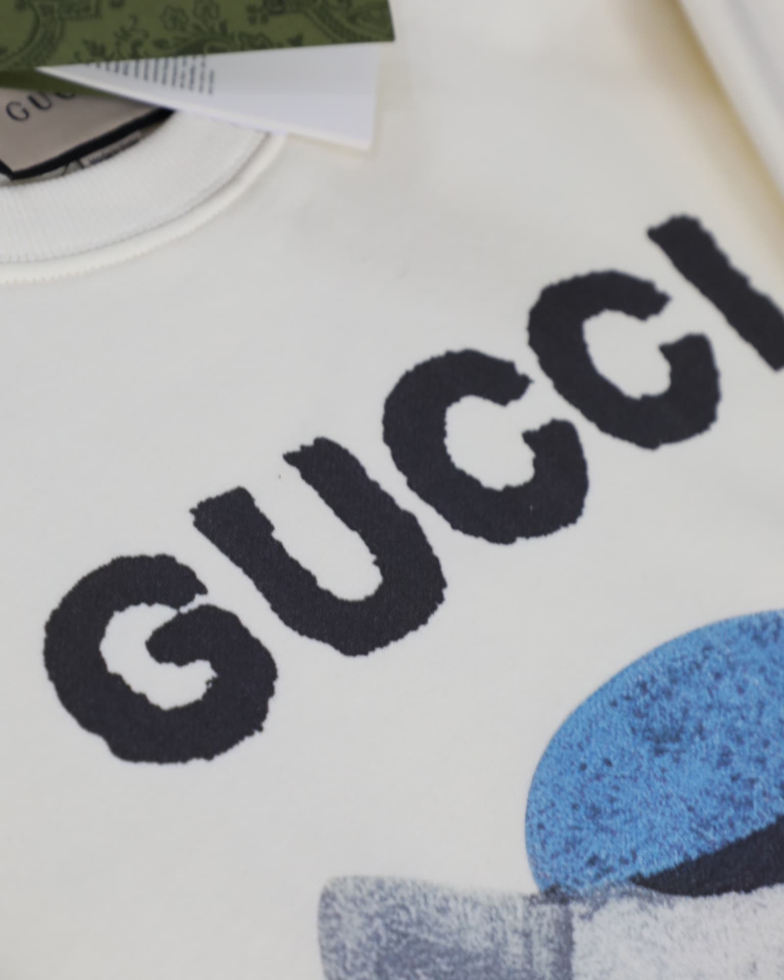 YupooPA GUCCI Blue Hat Puppy Print Crewneck Sweatshirt 2025 image 6