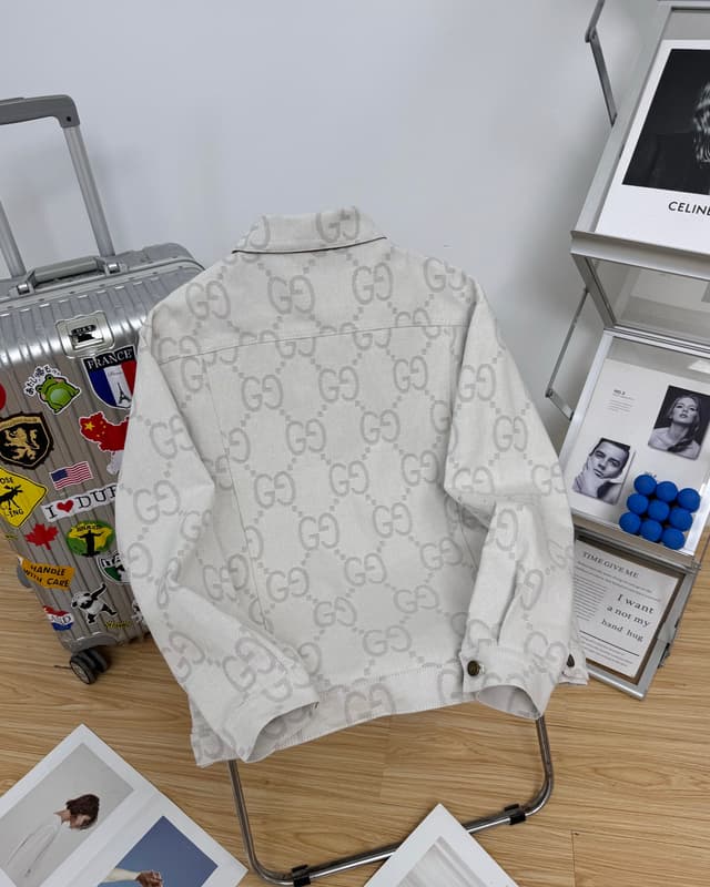 YupooPA GUCCI GG Jacquard All-Print Denim Jacket White | Yupoo Rep Clothing image 2