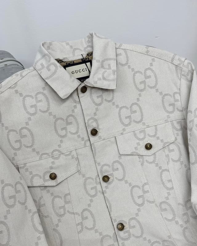 YupooPA GUCCI GG Jacquard All-Print Denim Jacket White | Yupoo Rep Clothing image 3