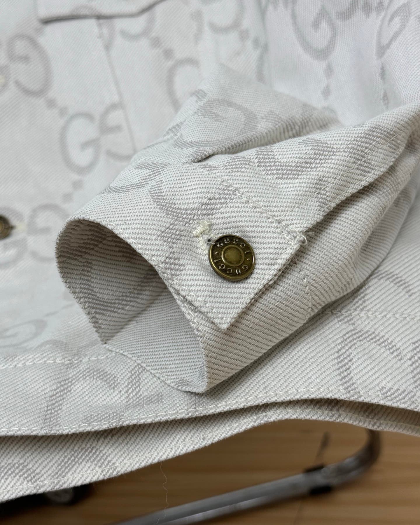 YupooPA GUCCI GG Jacquard All-Print Denim Jacket White image 4