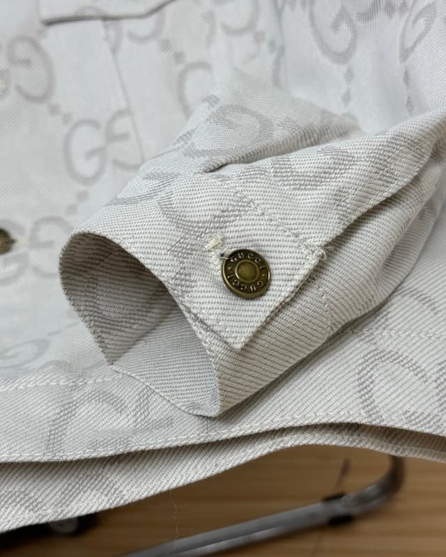 YupooPA GUCCI GG Jacquard All-Print Denim Jacket White | Yupoo Rep Clothing image 4