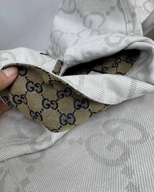 YupooPA GUCCI GG Jacquard All-Print Denim Jacket White | Yupoo Rep Clothing image 5