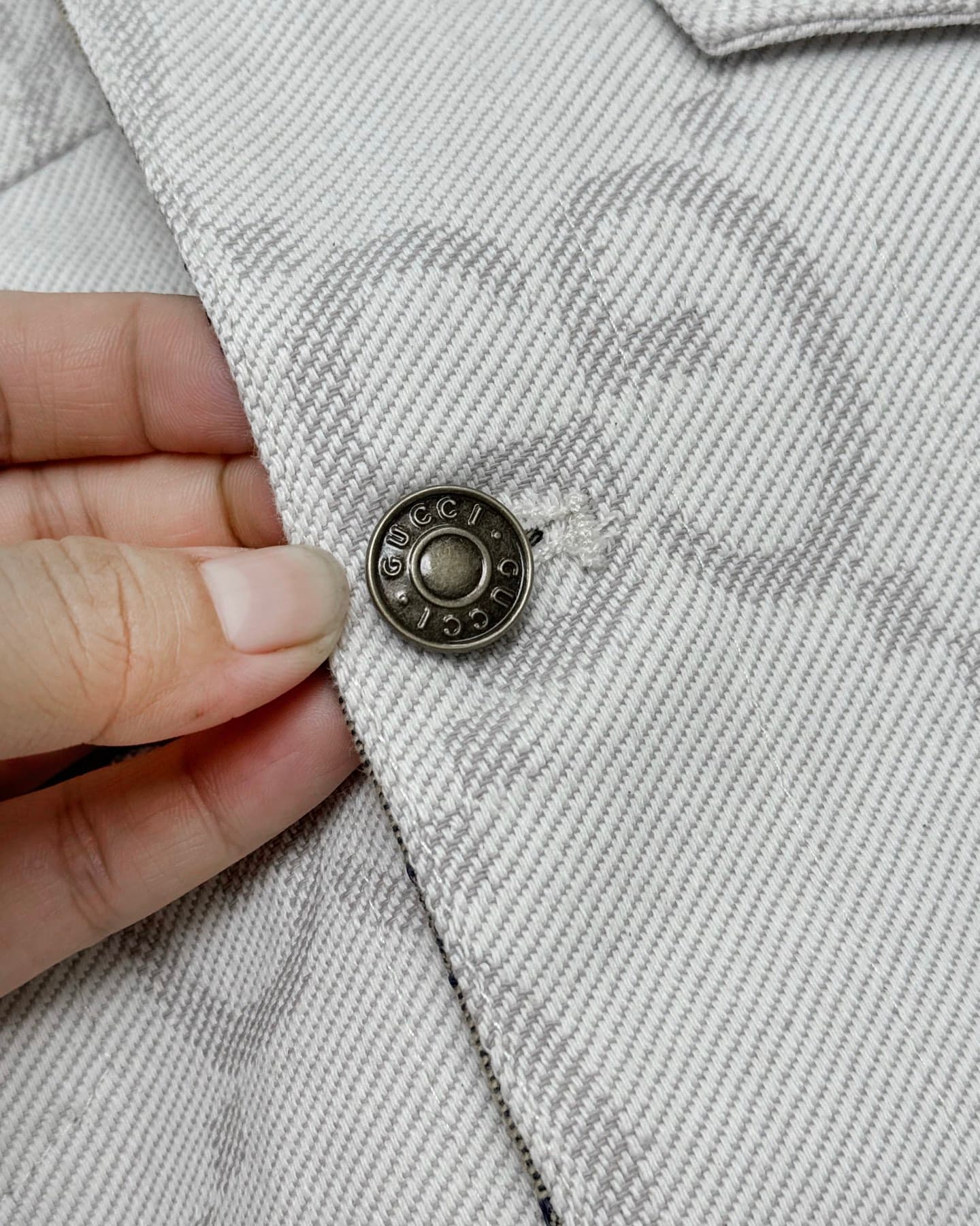 YupooPA GUCCI GG Jacquard All-Print Denim Jacket White image 8