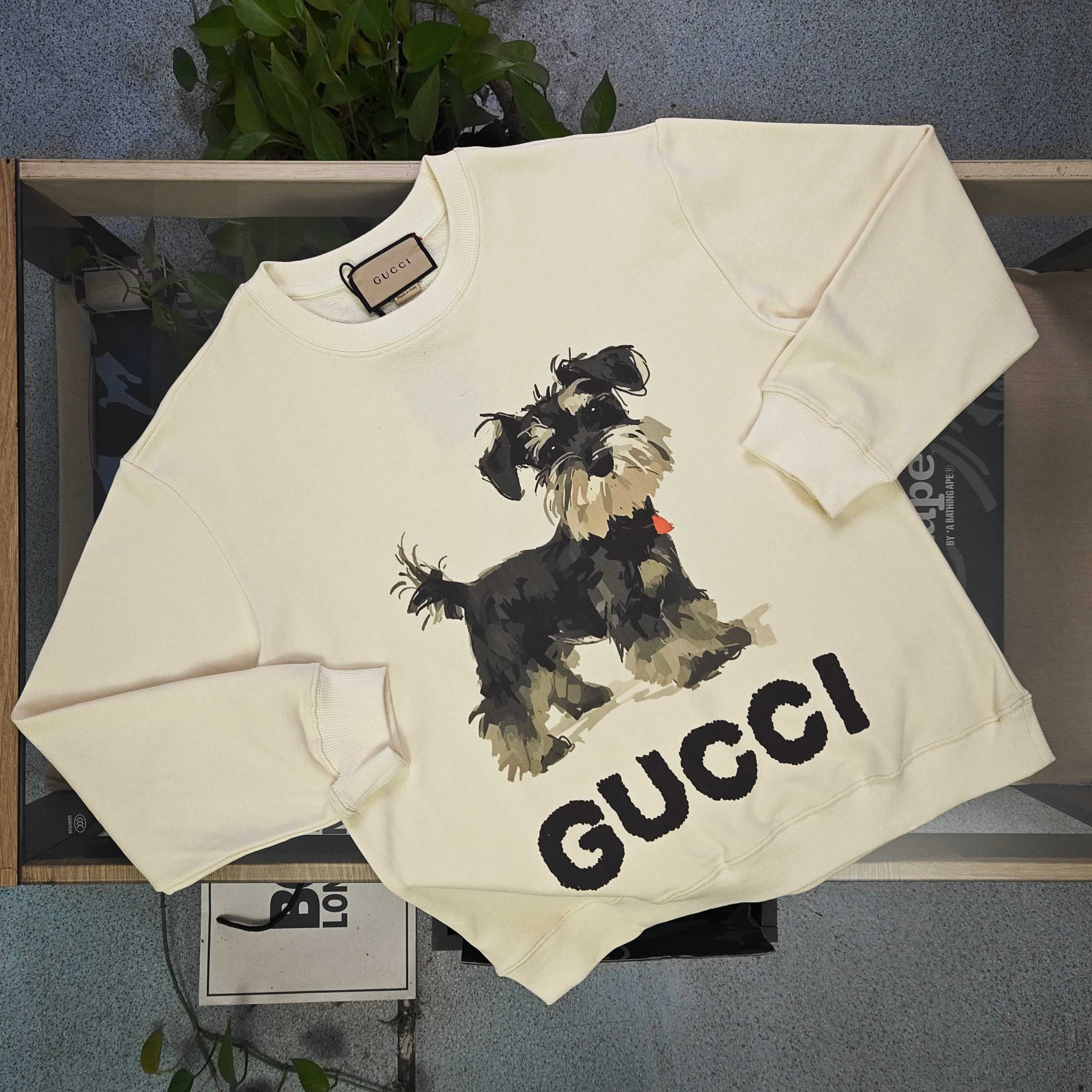 YupooPA Gucci 2025 A/W New Schnauzer Print Couples' Crewneck WHITE image 3