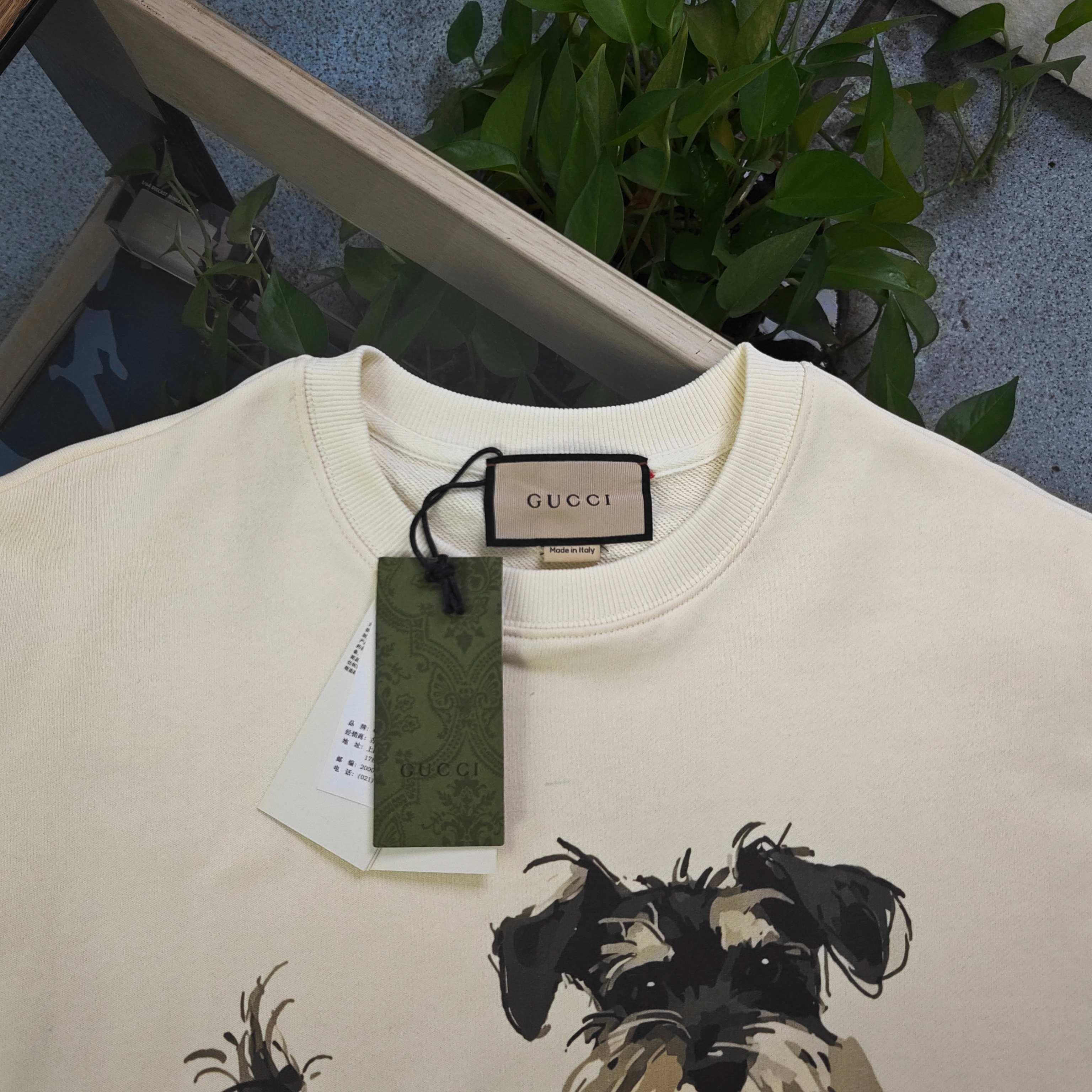 YupooPA Gucci 2025 A/W New Schnauzer Print Couples' Crewneck WHITE image 7