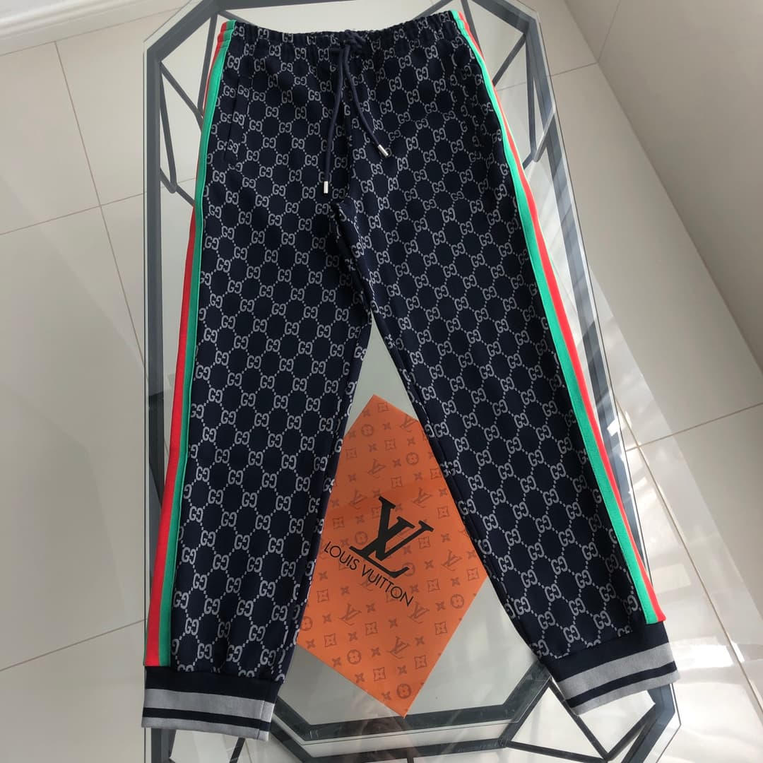 YupooPA Gucci 2025SS New Webbing Print Logo Couples Sweatpants image 1