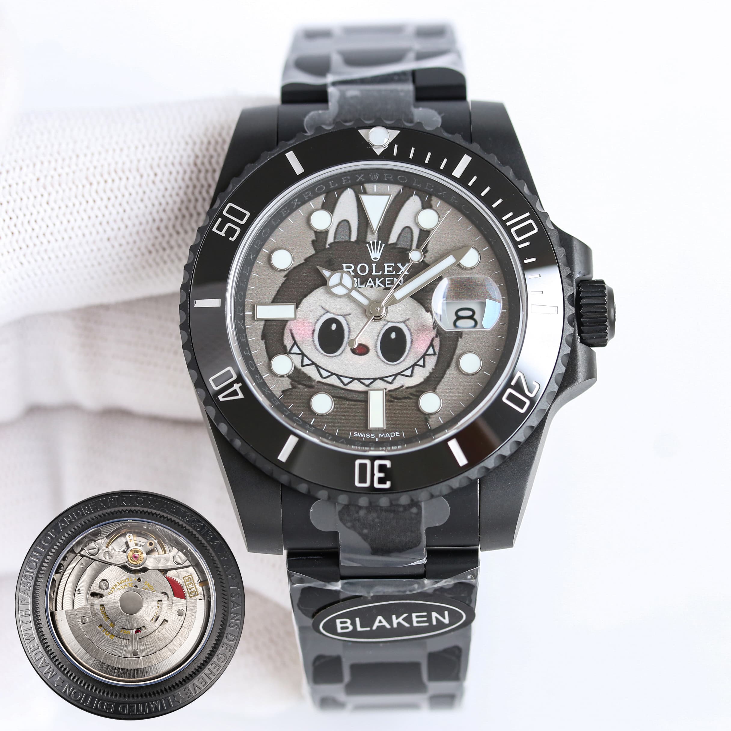 YupooPA Rolex & Labubu B33 BLAKEN Ltd Pink Submariner 40mm image 2