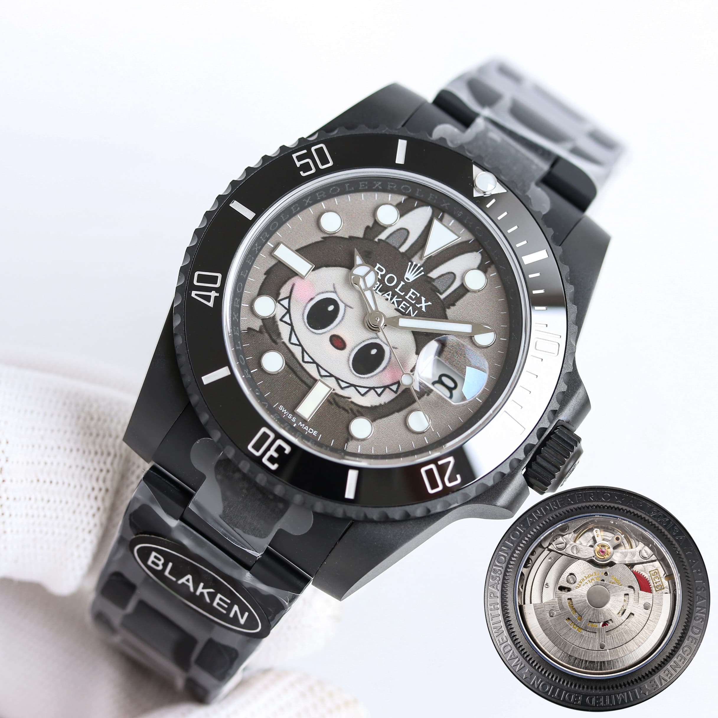 YupooPA Rolex & Labubu B33 BLAKEN Ltd Pink Submariner 40mm image 3