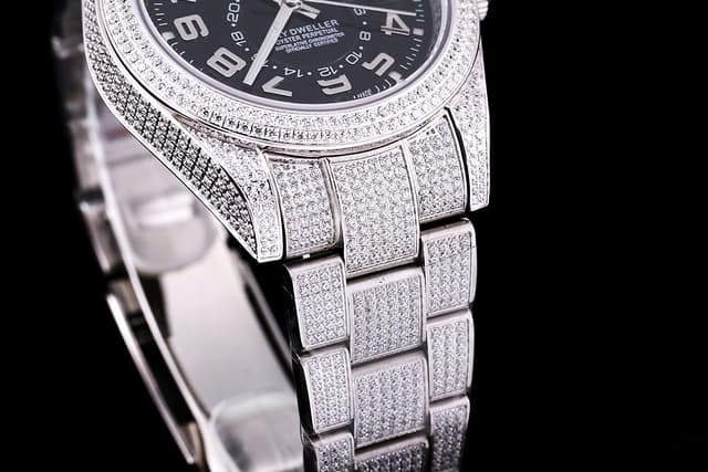 YupooPA Rolex Diamond-Rich 18K Nano Technology Watch Black | Yupoo Rep Watches image 3