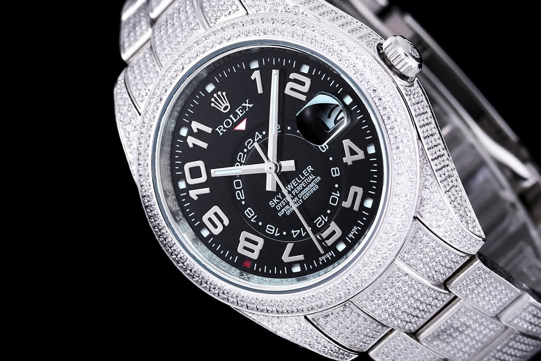 YupooPA Rolex Diamond-Rich 18K Nano Technology Watch Black image 5