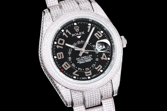 YupooPA Rolex Diamond-Rich 18K Nano Technology Watch Black | Yupoo Rep Watches image 4