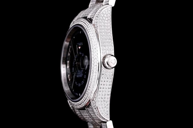 YupooPA Rolex Diamond-Rich 18K Nano Technology Watch Black | Yupoo Rep Watches image 6