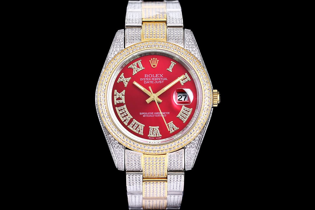 YupooPA Rolex Diamond AAA Zirconia Watch Red image 1