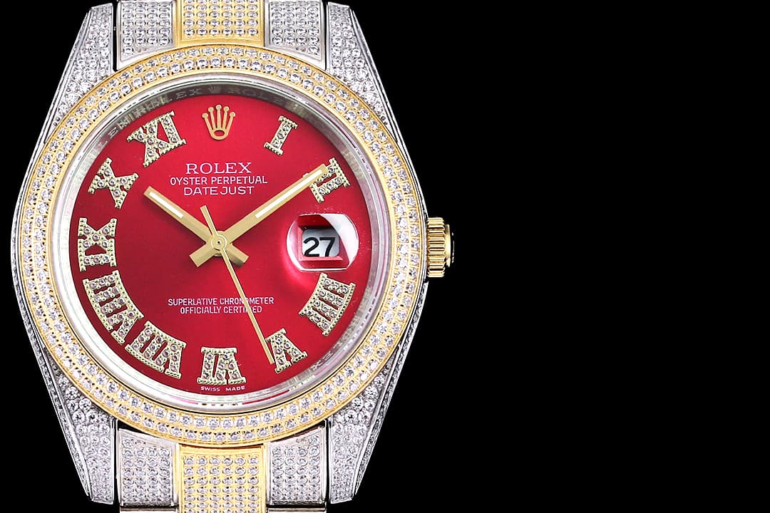 YupooPA Rolex Diamond AAA Zirconia Watch Red image 2