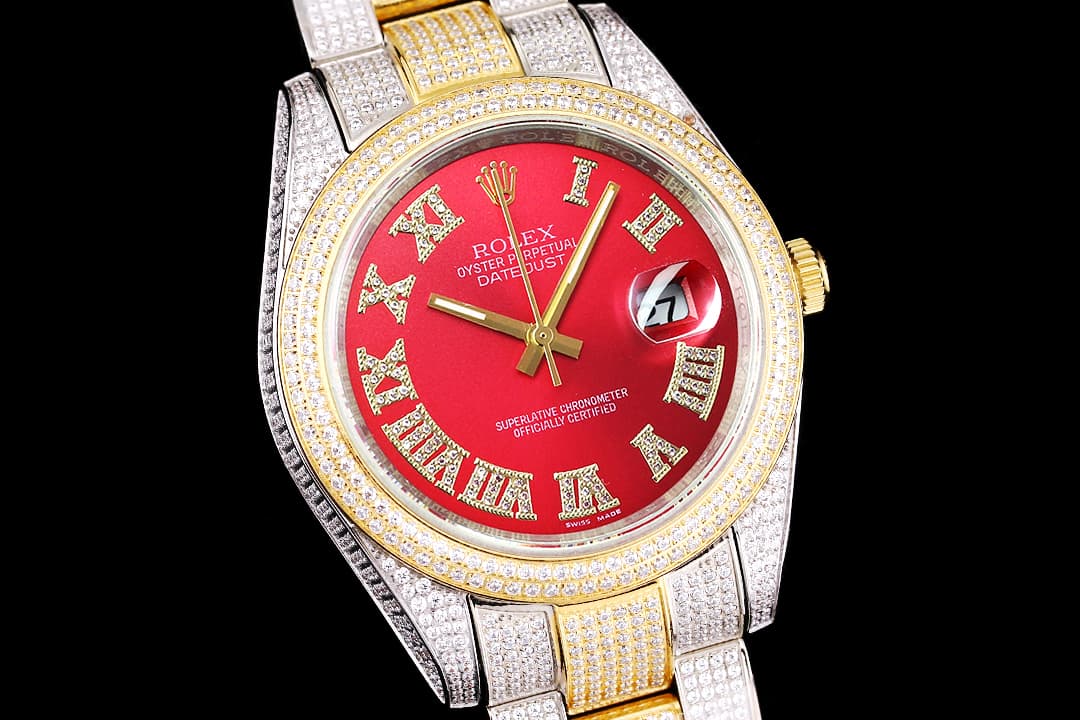 YupooPA Rolex Diamond AAA Zirconia Watch Red image 3