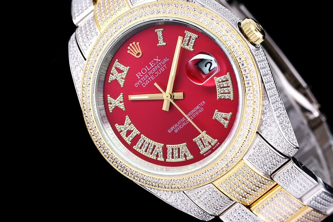 YupooPA Rolex Diamond AAA Zirconia Watch Red image 4