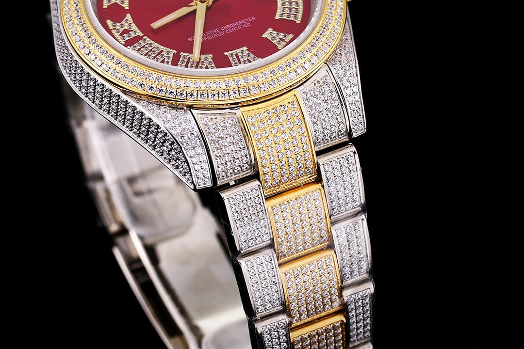 YupooPA Rolex Diamond AAA Zirconia Watch Red image 5