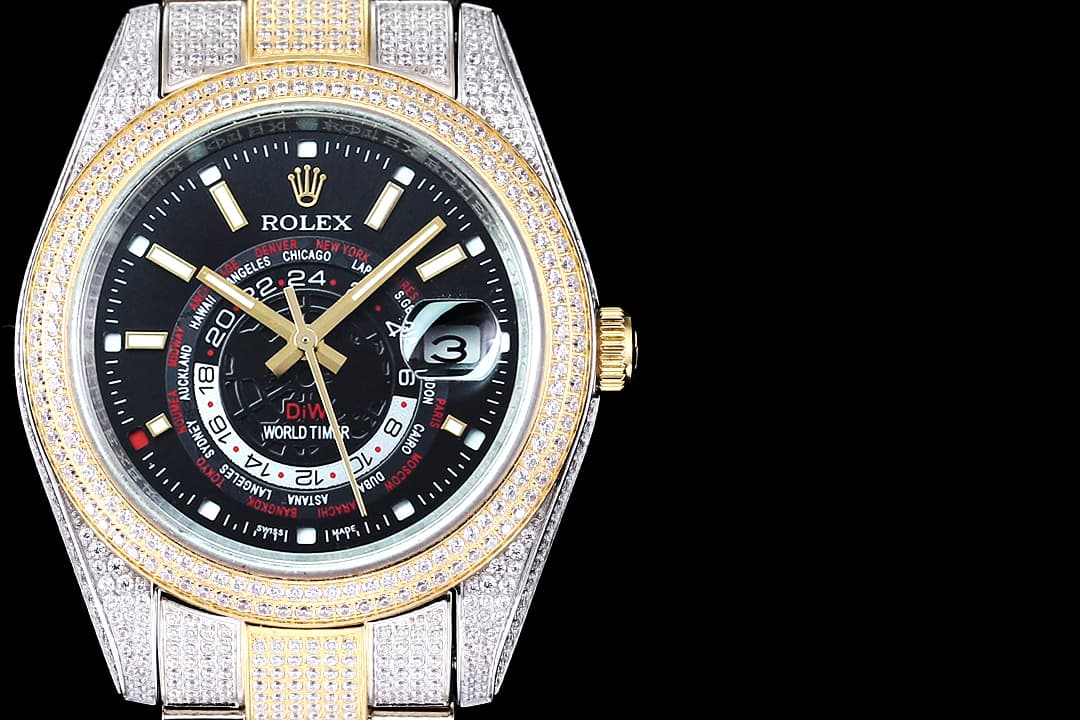 YupooPA Rolex Luxury Diamond Watch 18K Nano Tech 41mm Black image 2