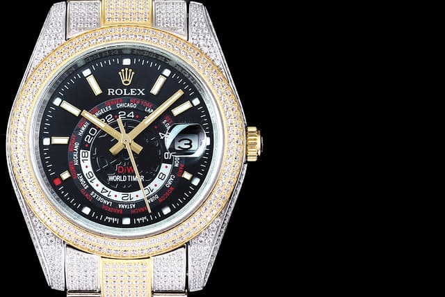 YupooPA Rolex Luxury Diamond Watch 18K Nano Tech 41mm Black | Yupoo Rep Watches image 2