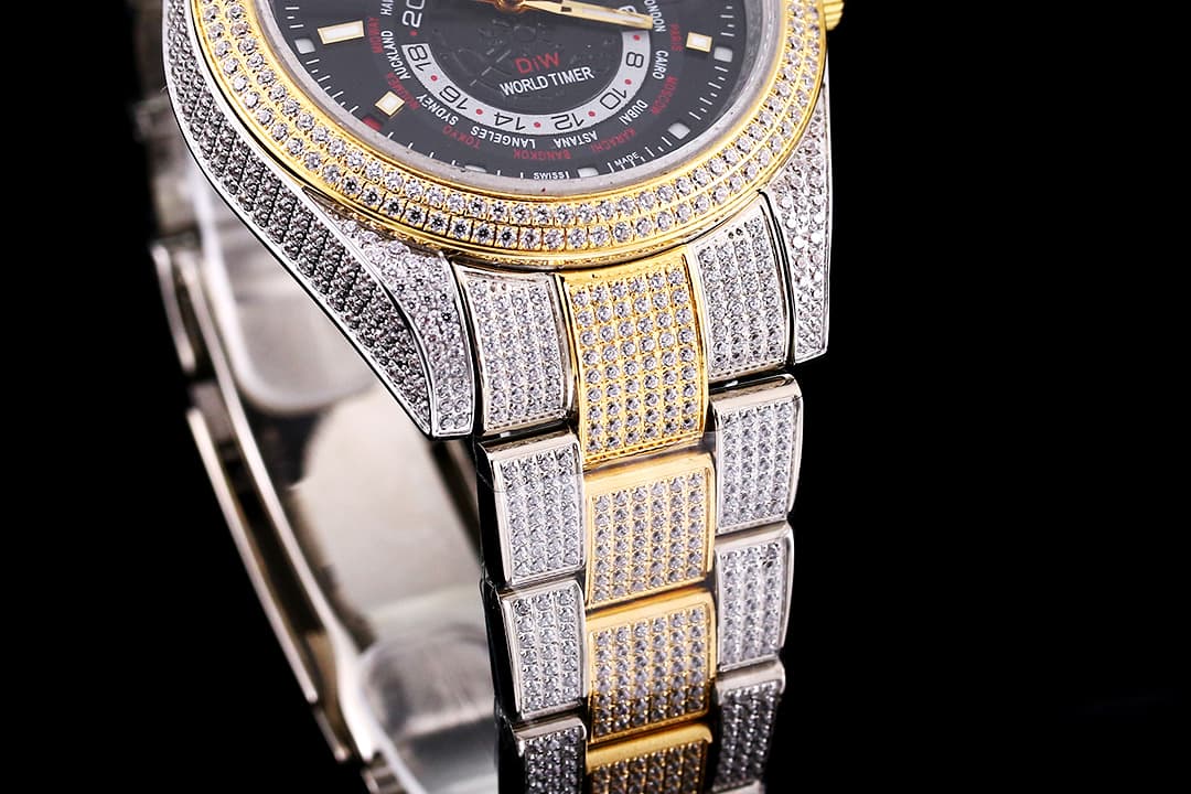 YupooPA Rolex Luxury Diamond Watch 18K Nano Tech 41mm Black image 5