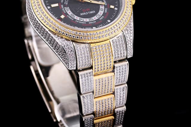 YupooPA Rolex Luxury Diamond Watch 18K Nano Tech 41mm Black | Yupoo Rep Watches image 5