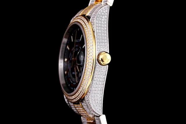 YupooPA Rolex Luxury Diamond Watch 18K Nano Tech 41mm Black | Yupoo Rep Watches image 6