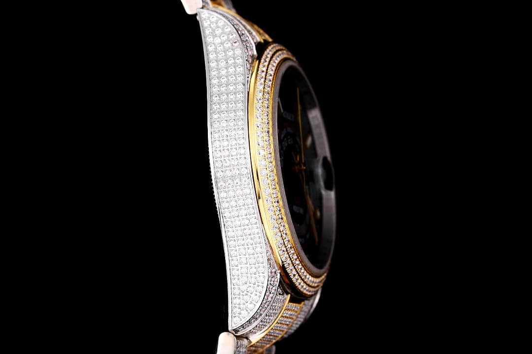 YupooPA Rolex Luxury Diamond Watch 18K Nano Tech 41mm Black image 7