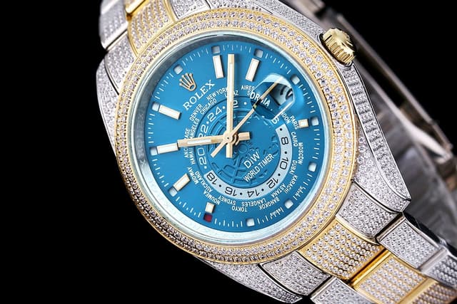 YupooPA Rolex Luxury Diamond Watch 18K Nano Tech 41mm Blue | Yupoo Rep Watches image 4