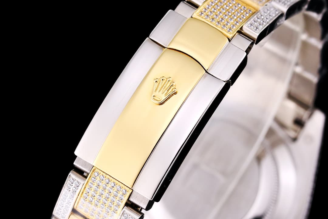 YupooPA Rolex Luxury Diamond Watch 18K Nano Tech 41mm Blue image 9