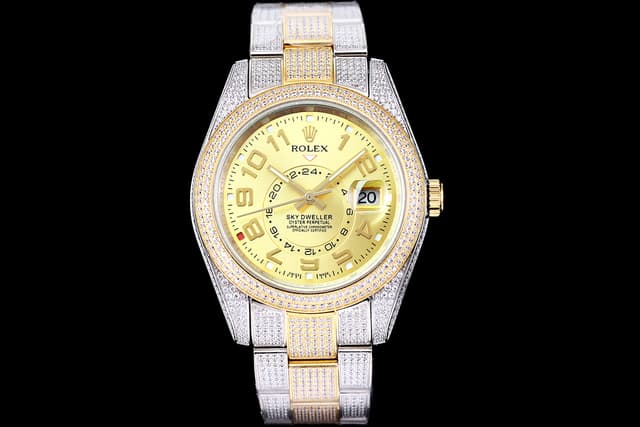 YupooPA  Rolex Luxury Diamond Watch 18K Nano Tech 41mm Gold | Yupoo Rep Watches image 1