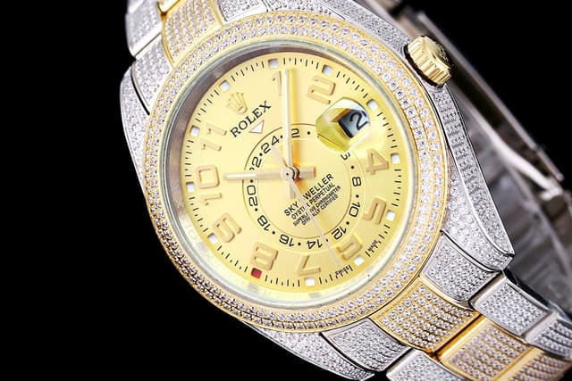 YupooPA  Rolex Luxury Diamond Watch 18K Nano Tech 41mm Gold | Yupoo Rep Watches image 4