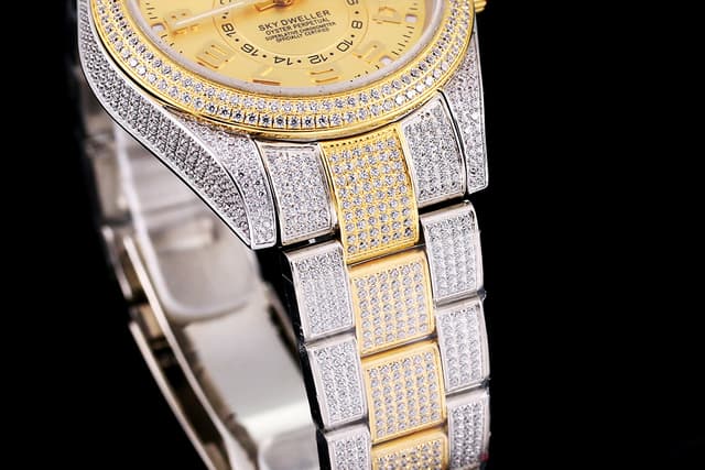 YupooPA  Rolex Luxury Diamond Watch 18K Nano Tech 41mm Gold | Yupoo Rep Watches image 5