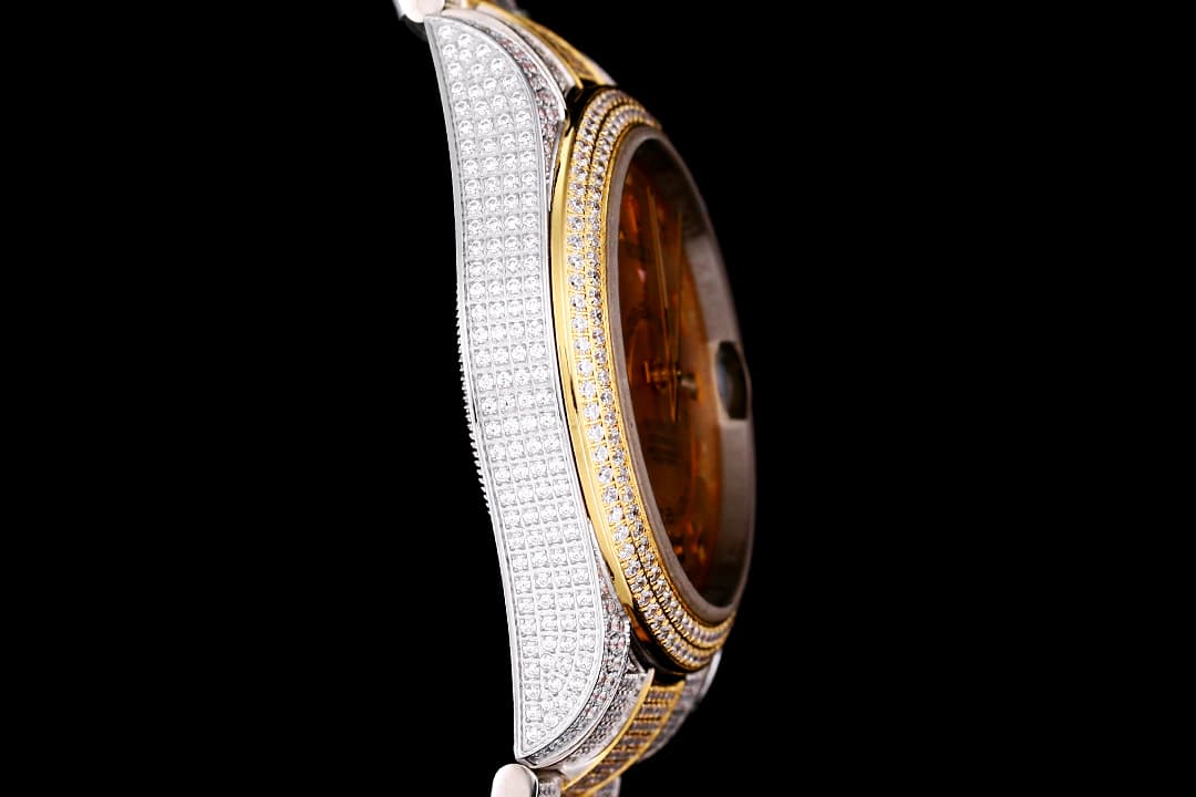 YupooPA  Rolex Luxury Diamond Watch 18K Nano Tech 41mm Gold image 7