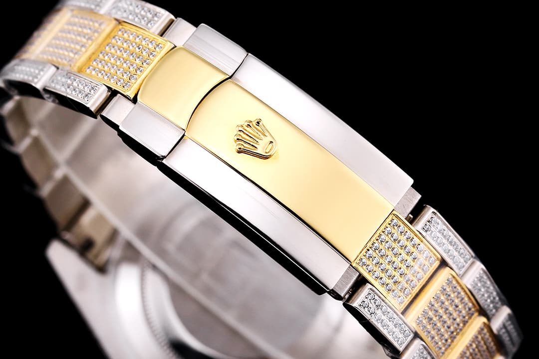 YupooPA  Rolex Luxury Diamond Watch 18K Nano Tech 41mm Gold image 9