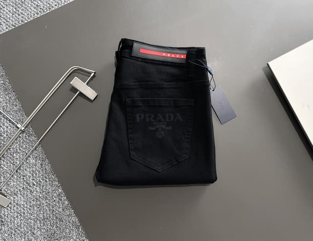 Yupoo PRADA Jeans Black Special store style | Rep Clothing image 1