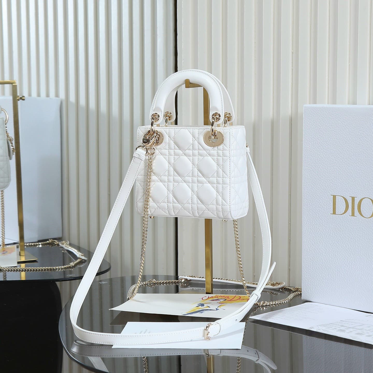 Yupoo bag | Rep Bag Christian Dior Lady Dior Mini – White image 3
