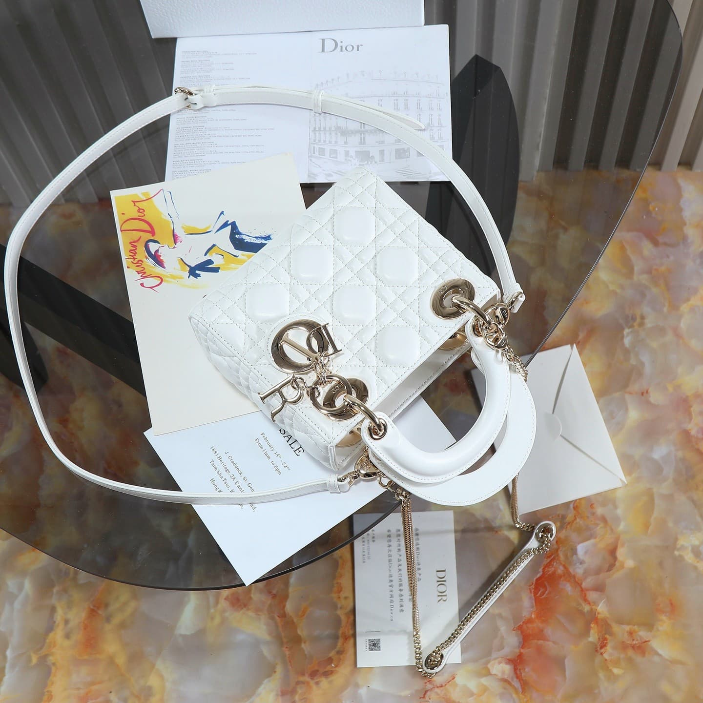 Yupoo bag | Rep Bag Christian Dior Lady Dior Mini – White image 9