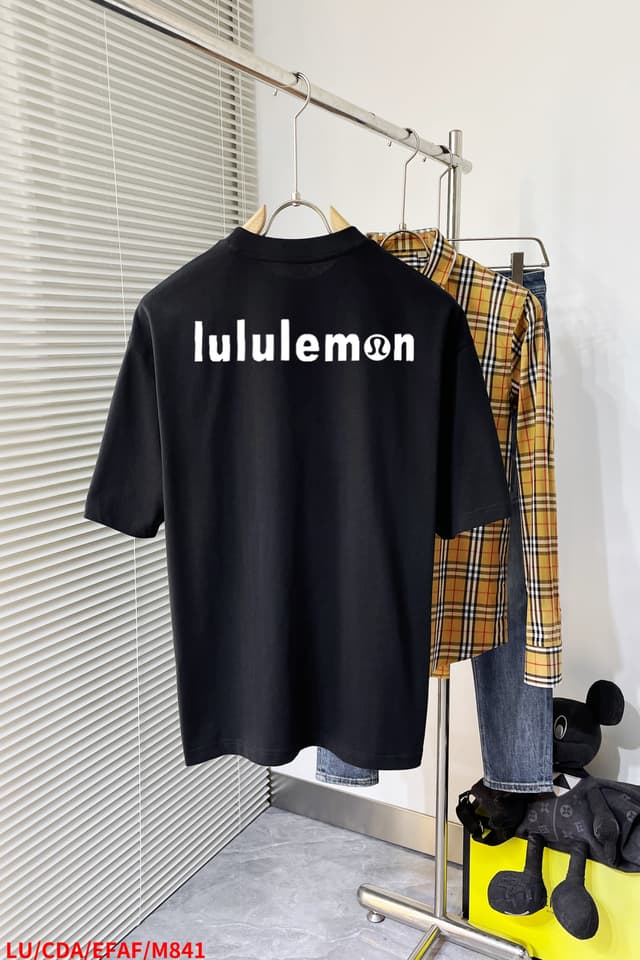 lululem New Double-Layer Letter Print Tee Black | Yupoo Rep Clothing image 2